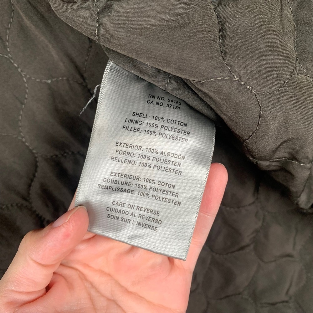 Levi Strauss Field Jacket Mens XLT Olive Green Cotton Canvas Quilted Utility - Picture 14 of 16